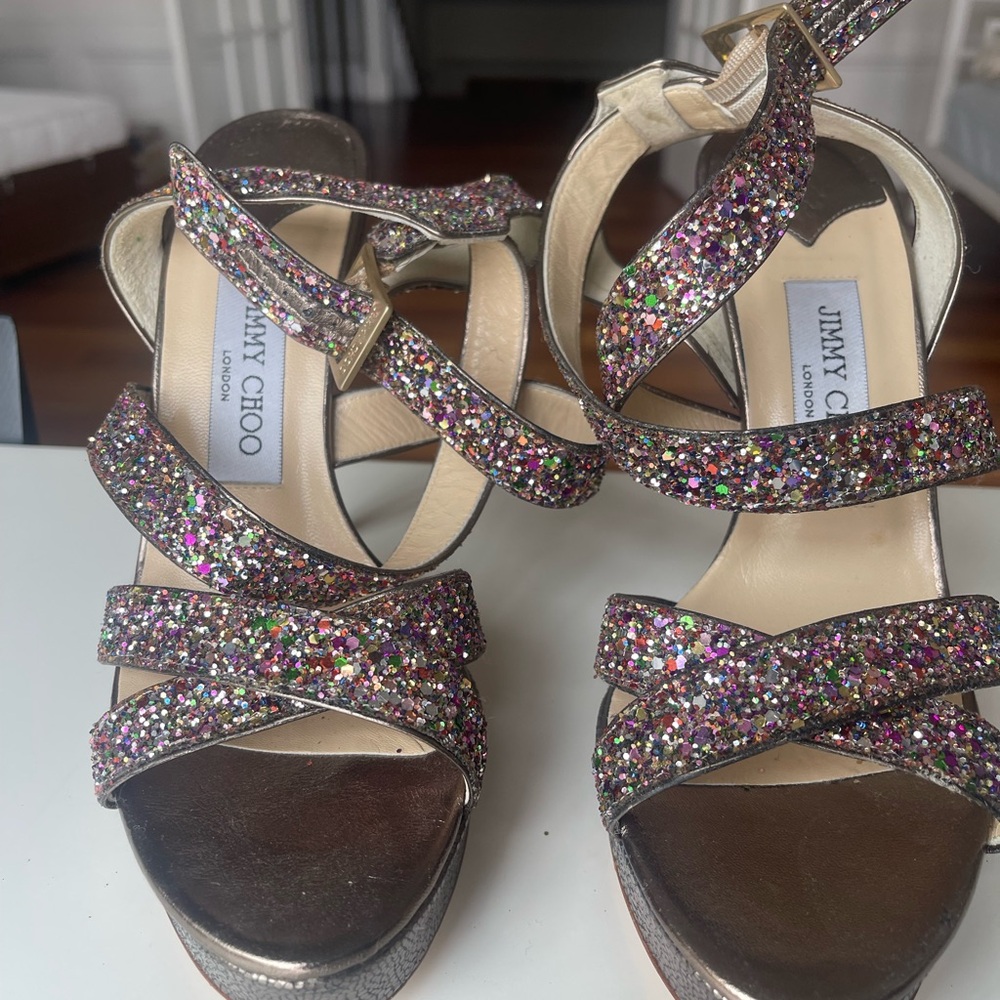 Jimmy Choo Sparkling Multicolor Heels